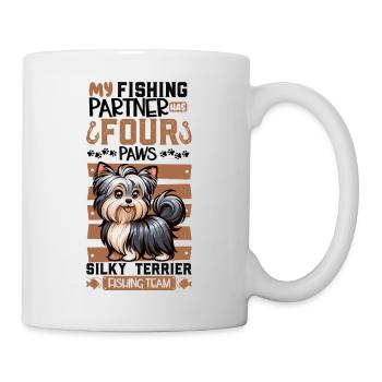 Fishing and Australian Silky Terrier - Mug - white - Right