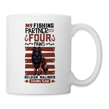 Angeln und Bergamasker Hirtenhund - Tasse - Weiß - Rechts