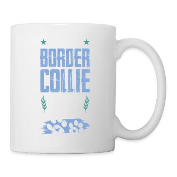 Border Collie chiens papa - Mug blanc - blanc - Droite