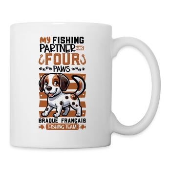 Angeln und Braque Français - Tasse - Weiß - Rechts