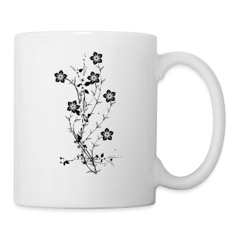 Flowers bursting with absolute contrast - Mug - white - Right