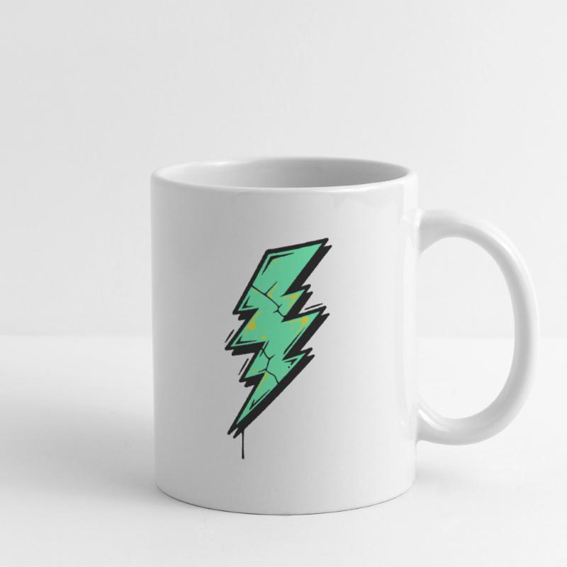 Style Éclair Éclair Abstrait Mug blanc