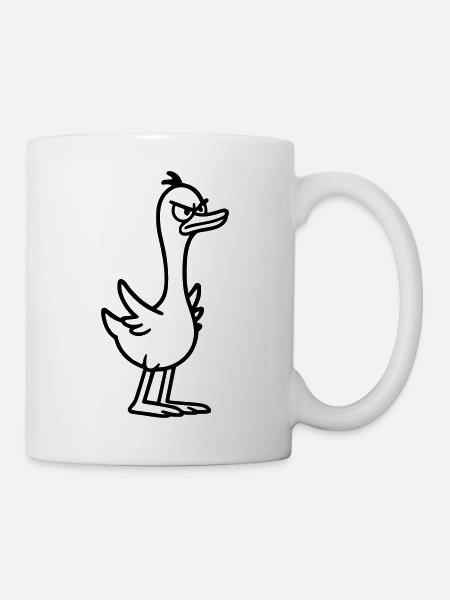 Oie en colère - Mug blanc - blanc