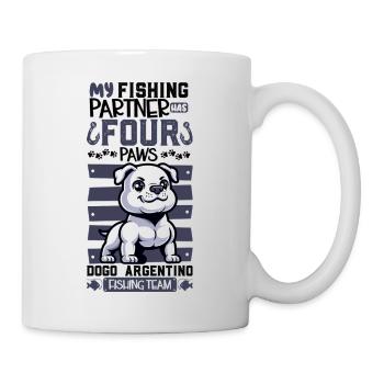 Fishing and Dogo Argentino - Mug - white - Right