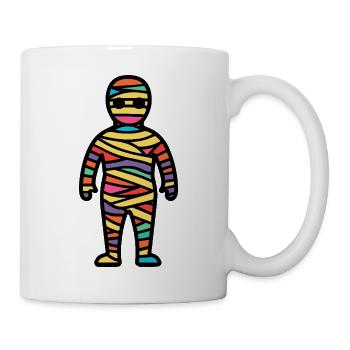Mumie Halloween Comic Lustig - Tasse - Weiß - Rechts