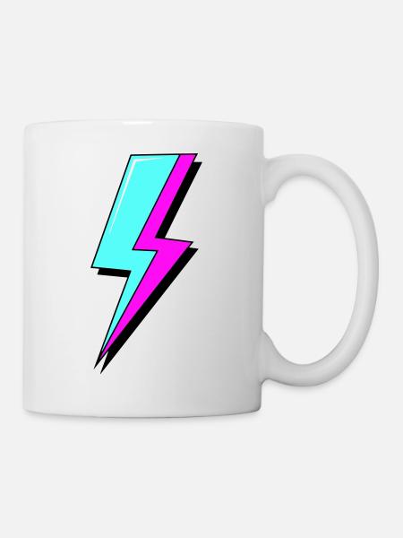 Psychedelische Neon-Beleuchtung - Tasse - Weiß