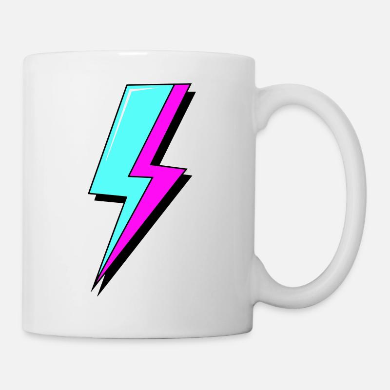 Psychedelische Neon-Beleuchtung - Tasse - Weiß