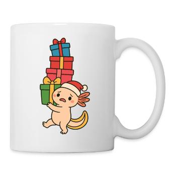 Christmas Axolotl – Funny Gift Idea - Mug - white - Right
