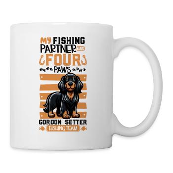 Pêche et Gordon Setter - Mug blanc - blanc - Droite
