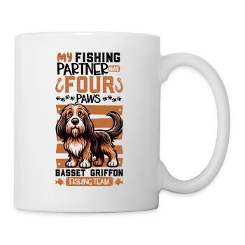 Pêche et Grand Bleu de Gascogne - Mug blanc - blanc - Droite