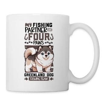 Angeln und Greyhound - Tasse - Weiß - Rechts