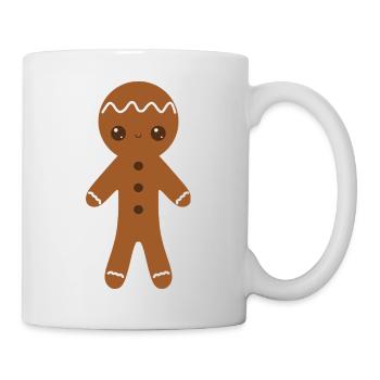 Lebkuchenfigur mit Zuckerguss Details - Tasse - Weiß - Rechts