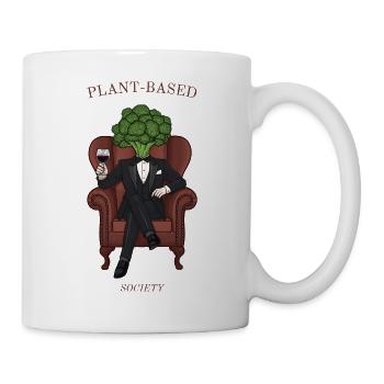 Plant Based Society – Elegant Broccoli - Tasse - Weiß - Rechts