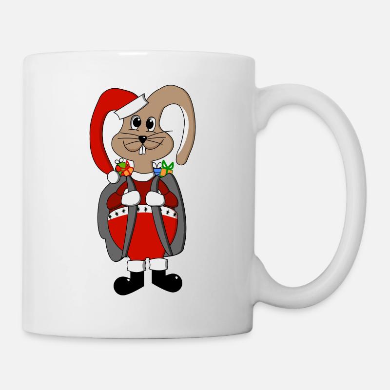 Weihnachtshase - Tasse - Weiß