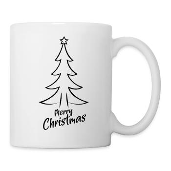 Sapin minimaliste Joyeux Noël - Mug blanc - blanc - Droite