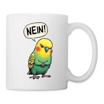 Wellensittich Vogel NEIN Liebhaber Wellensittiche - Tasse - Weiß - Rechts