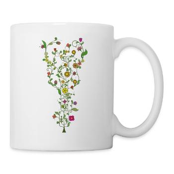 floral guitar - Rooted in nature, played by the so - Mug - white - Right