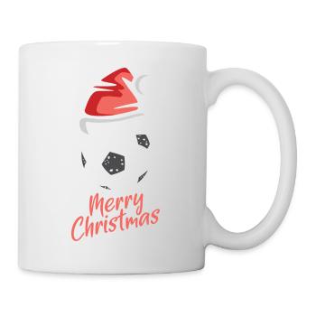 Weihnachten Fußball Santa Hut Design - Tasse - Weiß - Rechts