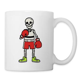 Skeleton Boxer – Spooky Fight Night - Mug - white - Right