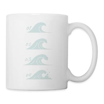 Minimalist Waves Illustration Sea - Mug - white - Right