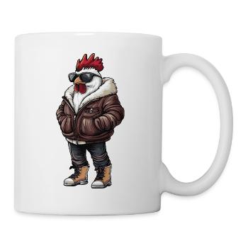 Rooster Cool Winter - Mug - white - Right