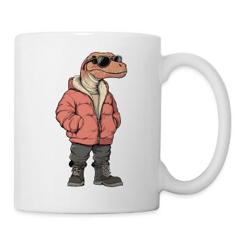 Dinosaur brontosaurus Cool Winter - Mug - white - Right