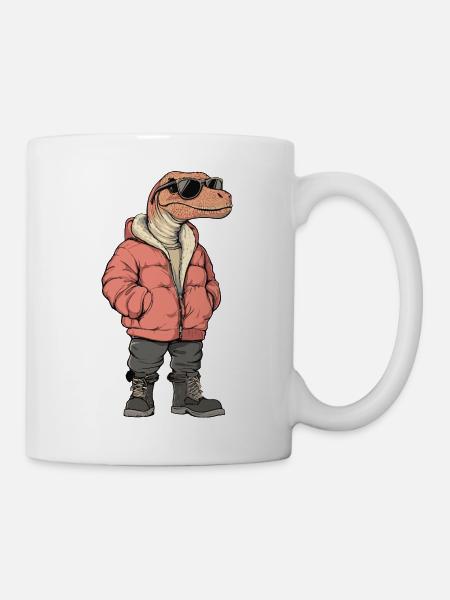 Dinosaurier brontosaurus Cool Winter - Tasse - Weiß