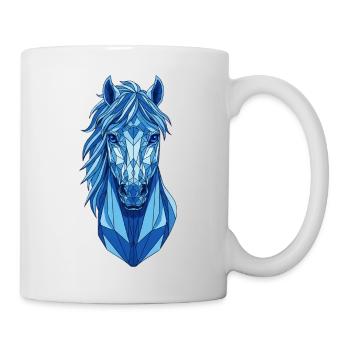 Geometric Blue Horse - Mug - white - Right