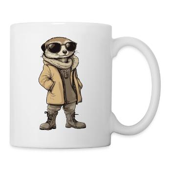 Suricate Hiver frais - Mug blanc - blanc - Droite