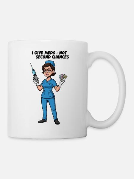 Pflegeheldin Spritze Pillen Krankenschwester - Tasse - Weiß