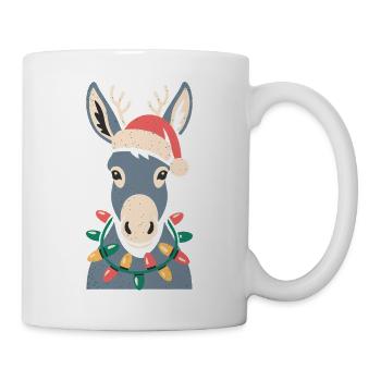 Süße Esel Elfe Weihnachten Niedlich - Tasse - Weiß - Rechts