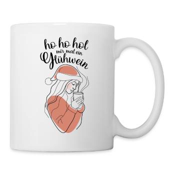 Abstract skin tones contours hohoho mulled wine - Mug - white - Right