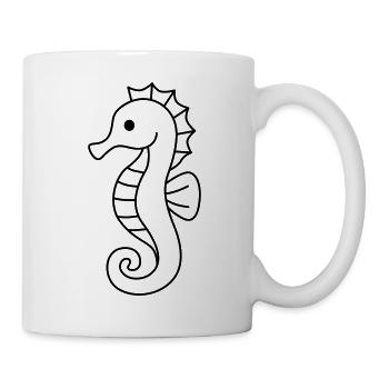 Hippocampe - Mug blanc - blanc - Droite