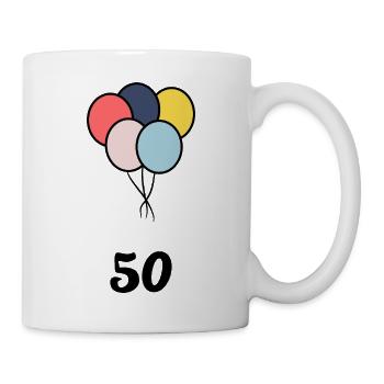 50. 50 YEARS. 50th ANNIVERSARY. 50 YEARS ANNIVERSARY. - Mug - white - Right