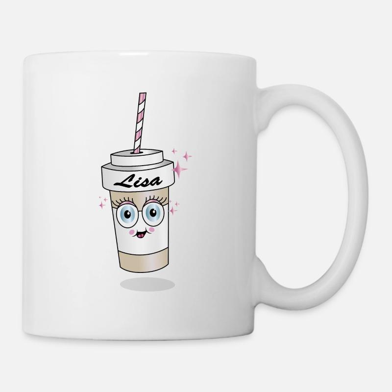 Lisa Cartoon Milkshake Mug - Mug - white
