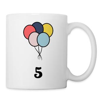 5. ANNIVERSARY. 5 YEARS. 5th ANNIVERSARY - Mug - white - Right