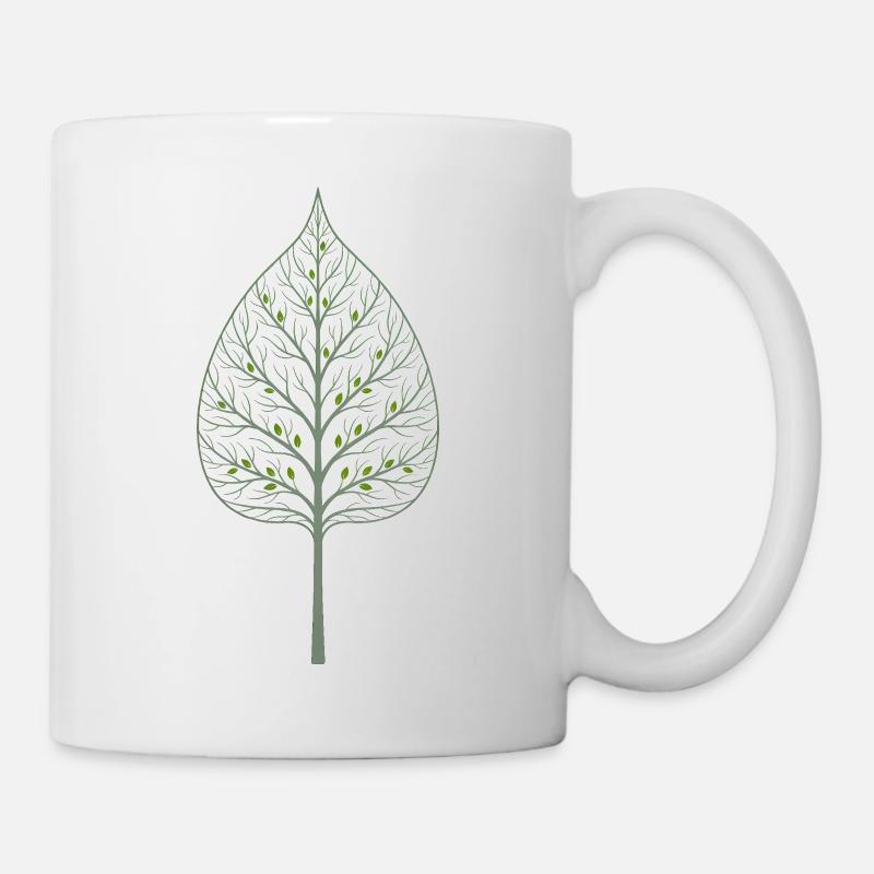 Hidden tree in the leaf - Mug - white