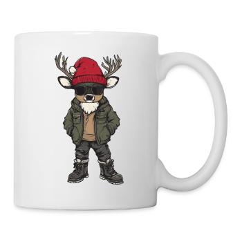 Cerf, Noël, hiver - Mug blanc - blanc - Droite