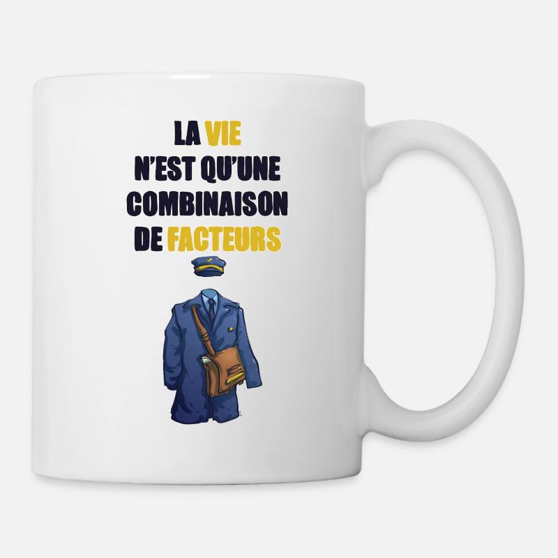 La vie n’est qu’une combinaison de facteurs - Mug blanc - blanc