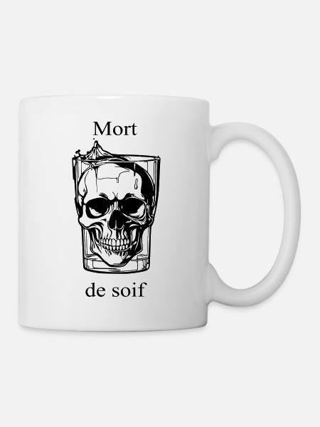 Schädel – Tod des Durstes - Tasse - Weiß