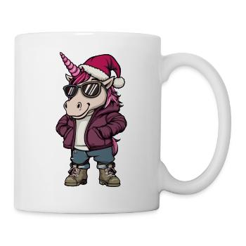 Noël licorne Hiver - Mug blanc - blanc - Droite
