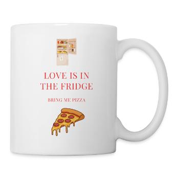 Pizza Love Fridge Motif Valentine's Day - Mug - white - Right