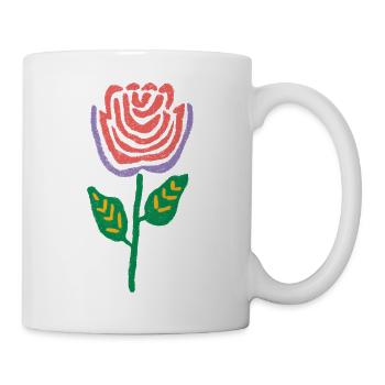 Rose Bloom Folk Palette - Mug - white - Right