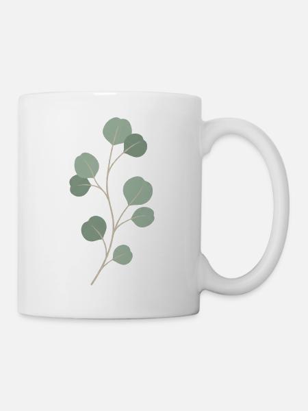 Eucalyptus Leaf Sprig - Mug - white