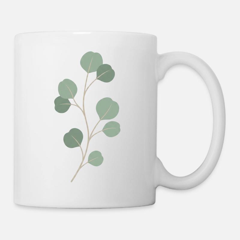 Eucalyptus Leaf Sprig - Mug - white