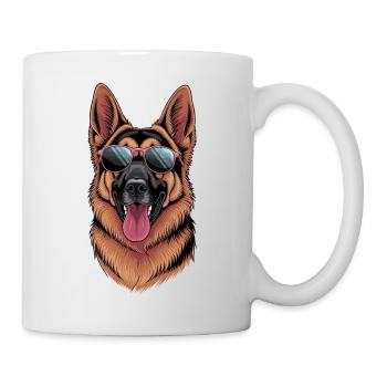 Cooler Deutscher Schäferhund Mit Sonnenbrille Für - Tasse - Weiß - Rechts