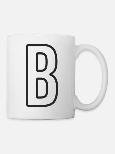 Buchstabe B Typodesign - Tasse - Weiß