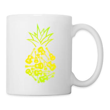 Hawaiian Ukulele Uke Pineapple - Tasse - Weiß - Rechts