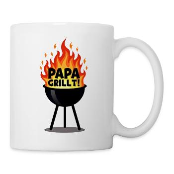 Grillen Grillsaison Papa Am Grill Papa Grillt - Tasse - Weiß - Rechts