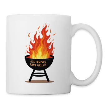 Grillen Grillsaison Papa Am Grill Papa Grillt - Tasse - Weiß - Rechts